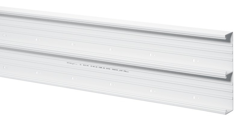 Planet wattohm - goulotte d'installation pvc 2 compartiments logix universel 250x50mm - à équiper de