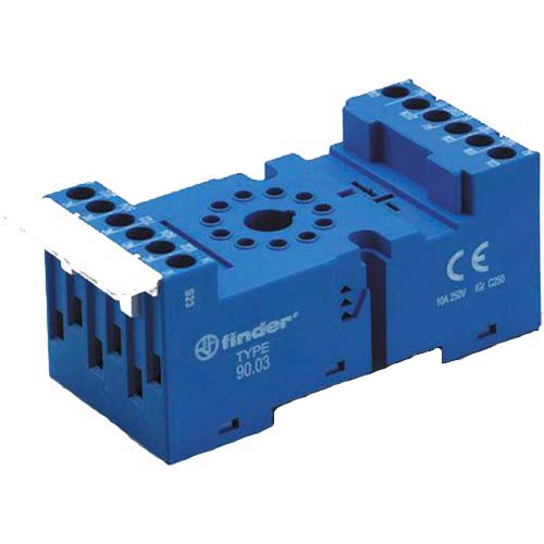 Support 10a 250v, température ambiante de -40° à 70°c , pour série 6013, de couleur bleue, bornes à