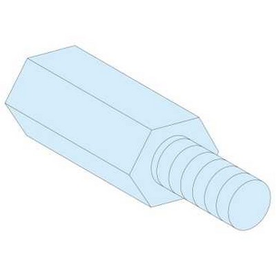 Prisma - entretoise hexagonale - m6 - haut.=25Mm - lot de 4