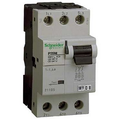 P25m - disjoncteur moteur - 14a - 3p 3d - déclencheur magnéto-thermique