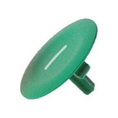 Harmony cabochon lisse i - vert pour poussoir rond ï22