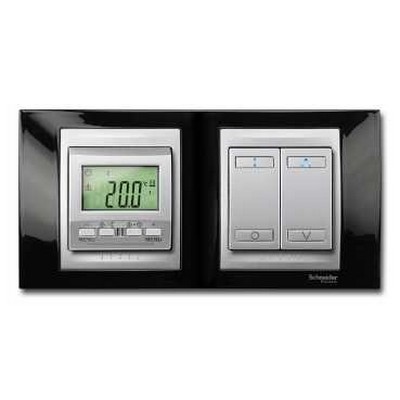 Unica KNX bouton-poussoir 2 boutons + led avec support Blanc SCHNEIDER
