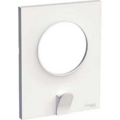 Odace - styl - plaque - blanc (ral 9003) - crochet pour clés - 1 poste - h 110mm - l 85mm - p 20mm -