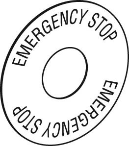 Harmony zb6 - étiquette - ø16 - ø45mm - emergency stop