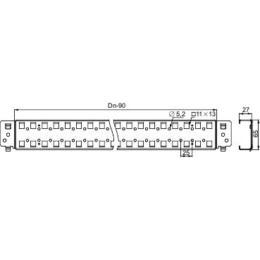 Spacial sf/sm - 2 traverses perforées à fixation rapide 2 ra