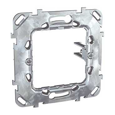 Unica - support de fixation - griffes longues - 1 poste 2 modules entraxe 71mm