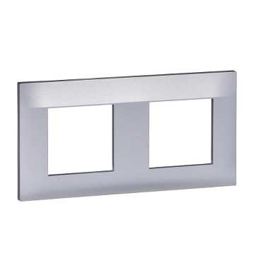 Altira - plaque de finition - 2 postes vertical - entraxe 71mm - aluminium