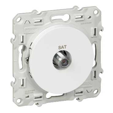 Odace - blindage simple sat - encastré - blanc - sat : f type - fixation par vis - ik04 - ip21 d