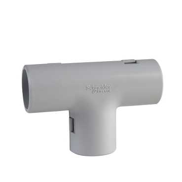 Mureva, té pour tube 3321 - gris - ø25 mm