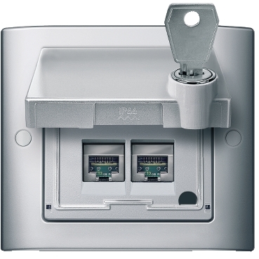 Aquadesign - plaque de finition standard - 1 poste - aluminium