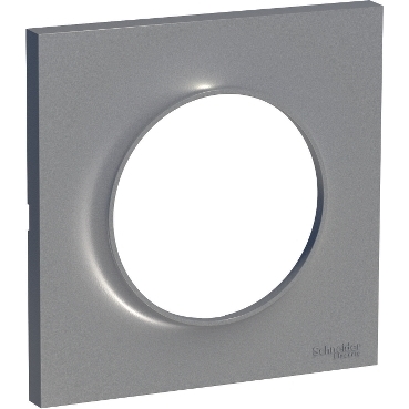 Odace - styl - plaque - aluminium - 1 poste - h 85mm - l 85mm - p 10mm - ik04 - ip21 d - sans halogè