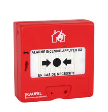 Alarme incendie - déclencheur manuel à membrane déformable rouge