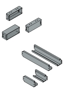 Cache socle cellule armoires artu l l=600 (x2)