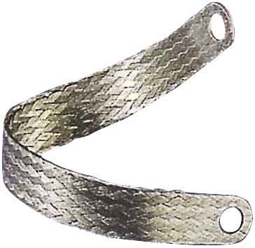 Tresse de mise à la terre et de liaison mbj, cuivre étamé, 120 a intensité, 16 mm², 100 mm, 8,5 mm t