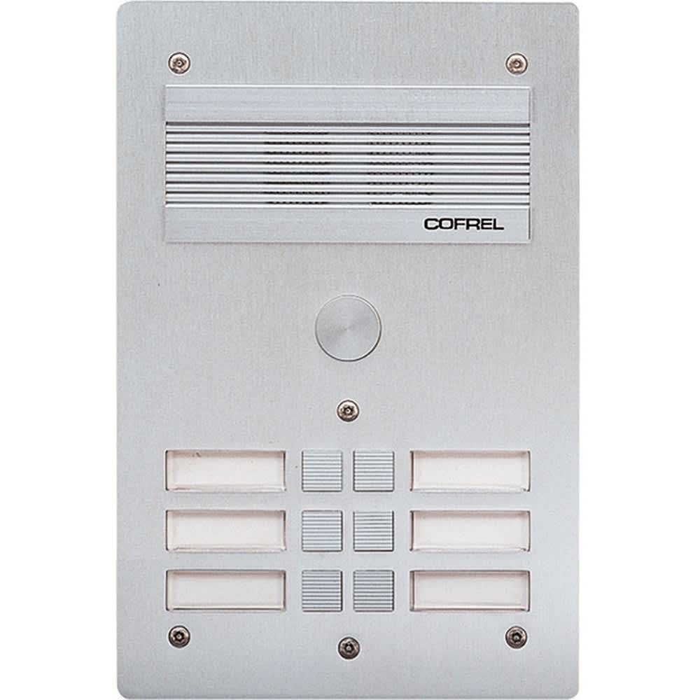 Bticino - platine de rue série 300 audio façade alu 4mm 6 appels