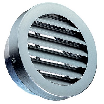 Grille extérieure aluminium circulaire GAC pas d'aillettes 20 mm