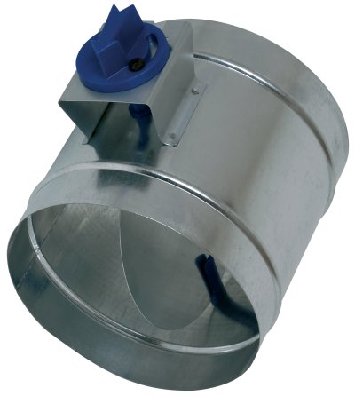 Registre galvanisé - diamètre 200 mm - permet un réglage de la pression dans des branches de réseaux