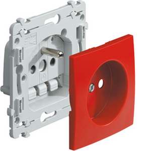 Kallysta prise de courant 2p+t 16a 250v à détrompage sanvis + enjoliveur