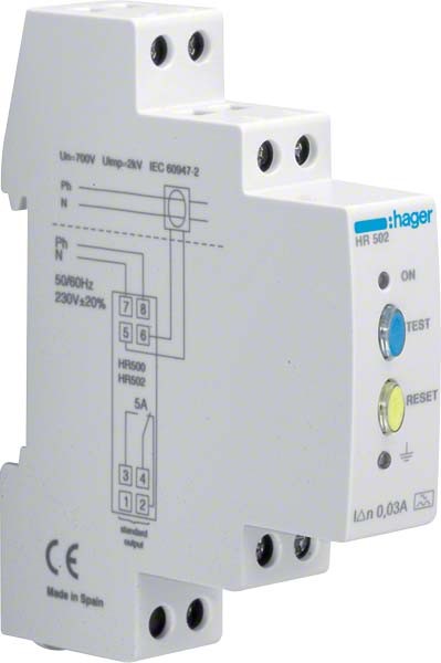Relais différentiel 0.3A déclenchement instantané avec sortie standard 1 of