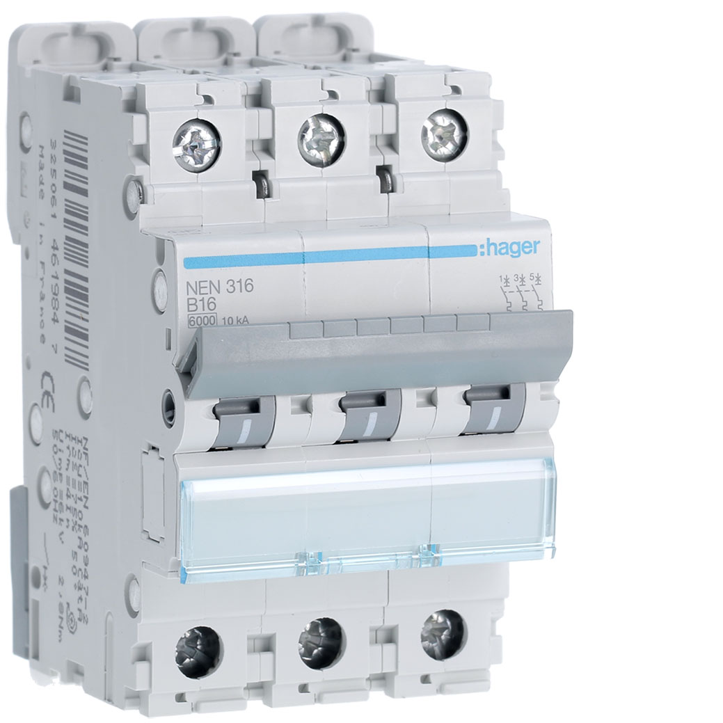 Interrupteur différentiel magnétothermique Hager 1P+N 300MA 16A