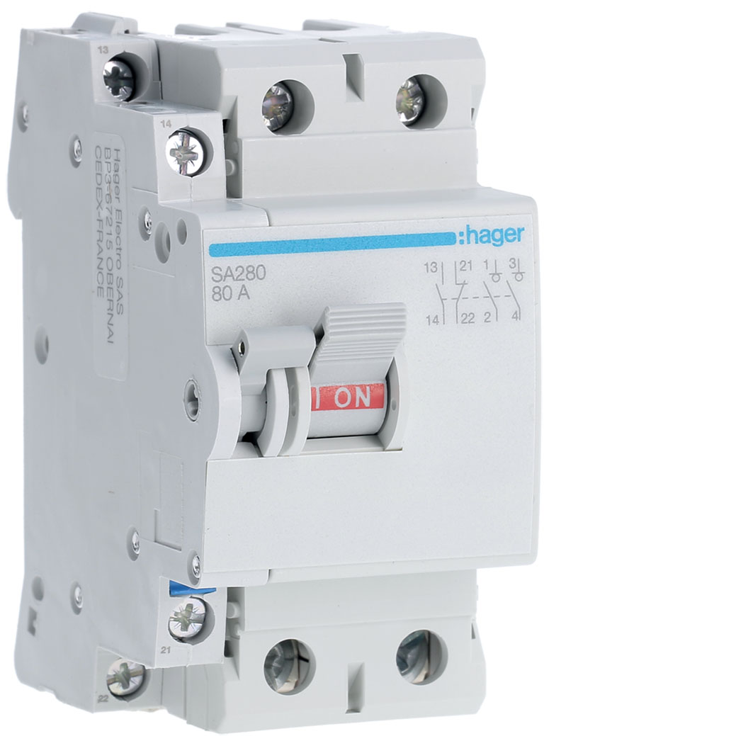 Interrupteur à déclenchement libre 2p 80a