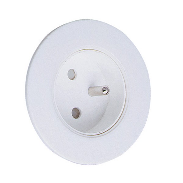 Aric - prise de courant blanche à encastrer