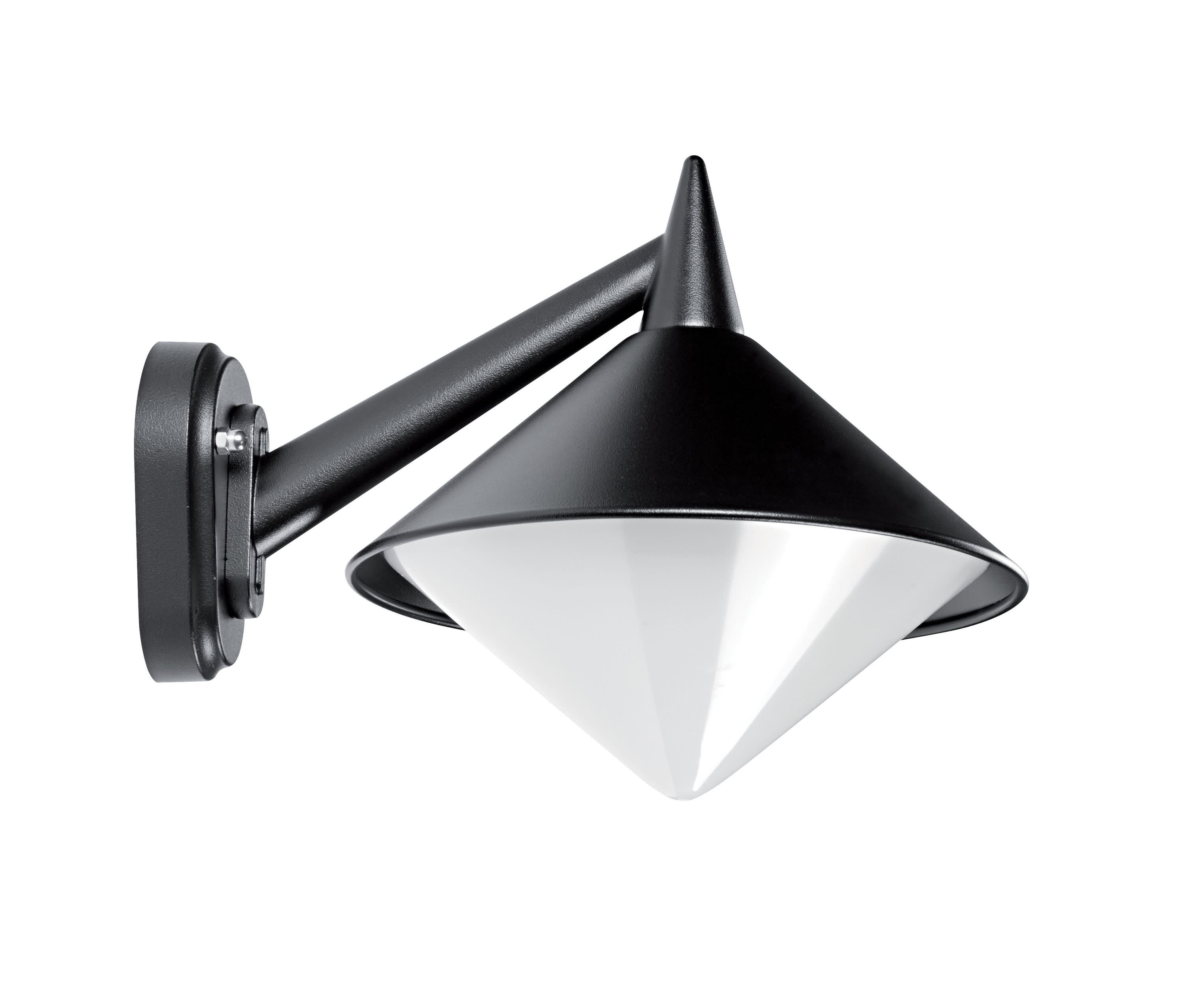 Applique murale extérieure ip43 ik08, noir, e27 75w max., Lampe non fournie