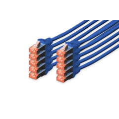 CAT 6 S-FTP LSZH 5m, X10, bleu photo du produit