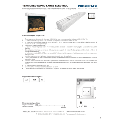 Projecta Tensioned Elpro Large photo du produit