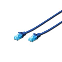 CAT 5e U-UTP PVC, 0.5m, bleu photo du produit