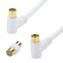 Cord TV 9.52 mm M/F 90° - 2m photo du produit