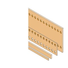 BARRE CUIVRE PLATE 32X5 PERF. photo du produit