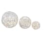 3 BOULES EN METAL MICRO LED photo du produit