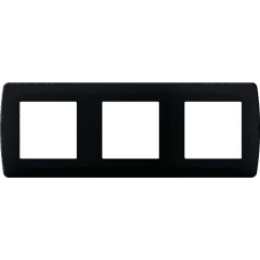 Plaque anthracite 3 postes photo du produit