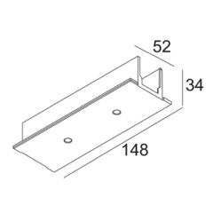 TRACK 3F DIM IN RECESSED COVER photo du produit