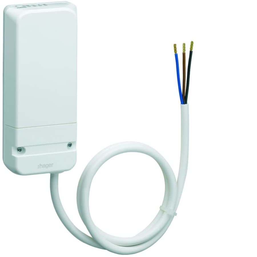 Programmateur Chauffage électrique Fil Pilote 2 Zones Hager Hager - EK066P - Recepteur radio - FP saillie