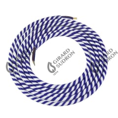 Cable rond spirale bleu blanc photo du produit