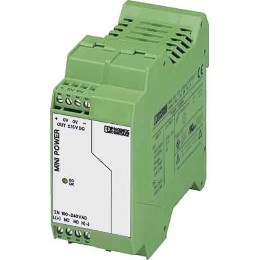 Phoenix Contact - 2938743 - MINI-PS-100-240AC-2X15DC-1