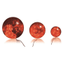 3 BOULES VERRE ROUGE LED photo du produit