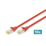 CAT 6A S-FTP LSZH 1m, X10, rou photo du produit