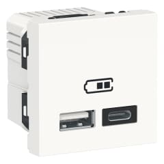 Chargeur USB double 2.4A blanc photo du produit