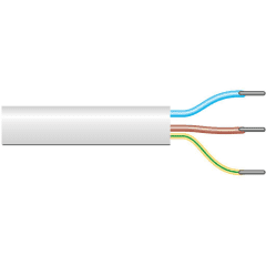 Câble blanc 0,75mm²50m 3conduc photo du produit
