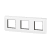 SUPPORT+PLAQUE 3X2MOD H BLANC photo du produit