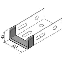 EMBOUT U 90x45 M2 photo du produit