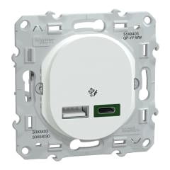 Chargeur USBA 7,5W+C 45W Blanc photo du produit