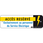 plaque alu acces reserve photo du produit