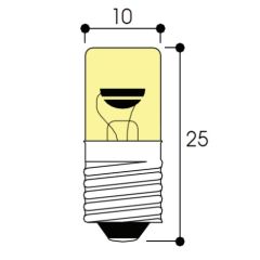 TUBE NEON 10X25 220V 1,5MA E10 photo du produit