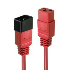 Rallonge IEC 1m, rouge photo du produit