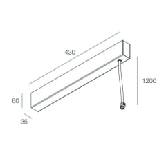 P-30: PAT SUSP L3M 100W 24V BL photo du produit