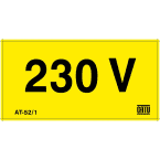 etiquette 230 v 100mm photo du produit